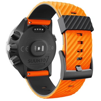 24mm Silikono Guma Watchband Diržas Skirtas Suunto 9 / Baro Žiūrėti Juosta Suunto 7 Watchband Spartan Žiūrėti Juosta HR Apyrankę D5 Žiūrėti