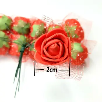24PCS 2cm Mini Putos, Rožių Dirbtinių Gėlių Puokštė Vestuvių Šventė Apdaila s 