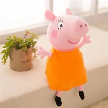 25 CM Anime Peppa Pig George Peppa Šeimos Pliušiniai Žaislai Baby Pet Lėlės, Minkšti Kimštiniai Žaislai, Gimtadienio Dovanos Vaikams