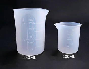 250ML Silikono matavimo puodelis Padalinta puodelio Dervos, Silikono Formų rankų darbo 