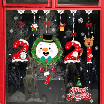 27Pcs Kalėdų Snaigės Lango Lipdukas Kalėdų Sienų Lipdukai Kambario Sienų Lipdukai Kalėdų Dekoracijas Namuose Naujųjų Metų 2021