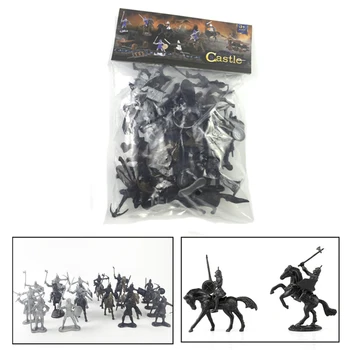 28 Gabalas Viduramžių Riterių Žirgai Modelis Senovės Kario Karinio Vaikams, Žaislas, Biuro Dekoras