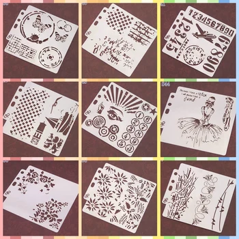 28 stilius Sluoksniavimasis Trafaretai skirti Sienų Tapybos užrašų knygelė Dažymas Įspaudas Albumą Popieriaus Kortelės Meno 