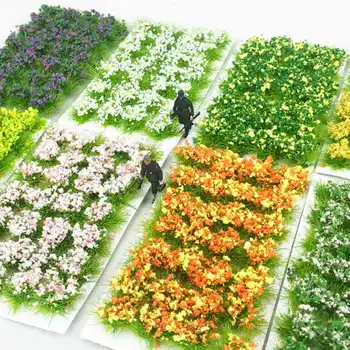 28pcs Modelis Scena Vietovės Gamybos Modeliavimas Gėlių Grupių Laukinių Gėlių 