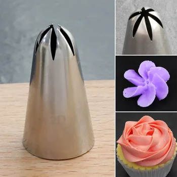 #2D Rožių Gėlių Kremas Vamzdžių Antgaliai Didelio Dydžio Nerūdijančio Plieno Cupcake Antgaliai Kepimo Apdailos Konditerijos Įrankiai