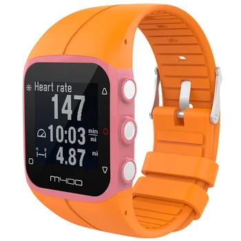 2in1 Silikono Smart Watch Band+TPU Visiškai Padengti Už Poliarinio M430 Polar M400 Sporto Riešo Dirželio Pakeitimo Apyrankę Priedai