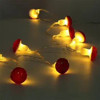 2M 20 LED Grybo Formos Viela Styginių Šviesos baterijomis, Led Žibintai, Apdailos Kalėdų Vakarėlį Pasakų Žibintai Dovana Garliava