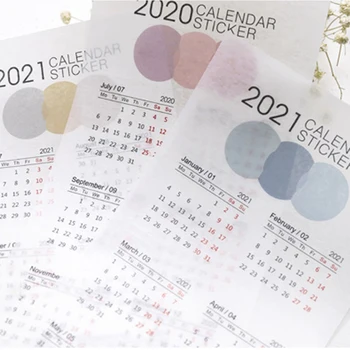 2Sheets 2021 m. Kalendorių, Lipdukų Funkcinės Lipdukai Planuotojas Lipdukai Mėnesio Tvarkaraštis Ženklas Darbotvarkę, Lipdukai, Kanceliarinės prekės