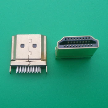 2vnt 19 pin male plug sąsajos Jungtis,2 eilutės, smeigtukai 19Pin(10pin 9pin) 1.6 MM tarpai HD įrangos HDMI suderinamus lizdas