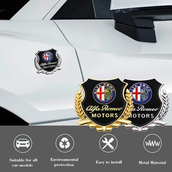 2VNT 3D Metalo Automobilio Šoninių Durų Ženklelio Lipdukai, Šoninio Lango Emblema Lipdukai, Skirti 