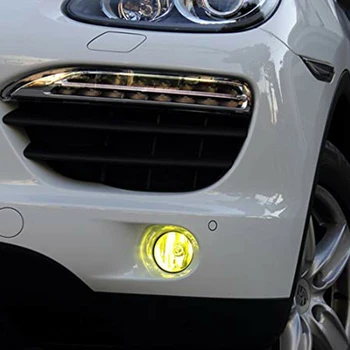 2vnt 4300k 1000Lm H3 2828 12-24V Vairuotojo Lempa Auto Rūko žibintų LED Automobilių Žibintai, LED Lemputes, Geltona Dieniniai Žibintai Priešrūkinis Žibintas