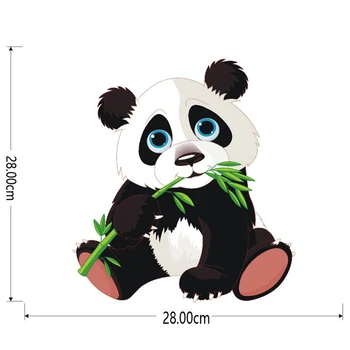 2vnt Animacinių filmų Panda Lipdukai Prašmatnus Patvarus Bauda lipnios Sienos Lipdukas Paster PVC Lipdukai Namų Miegamajame, Gyvenamasis Kambarys