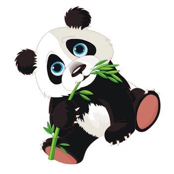 2vnt Animacinių filmų Panda Lipdukai Prašmatnus Patvarus Bauda lipnios Sienos Lipdukas Paster PVC Lipdukai Namų Miegamajame, Gyvenamasis Kambarys