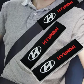2vnt Automobilio Sėdynės Diržo Dangtelis apsaugos Hyundais Logotipas IX35 IX25 EV Elantra Verna Santafe 