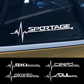 2VNT Automobilio šoninį Langą Lipdukai Kia Sportage 3 4 QL Rio 3 4 K2 Optima Sorento Picanto Ceed Forte Cadenza K9 Siela Priedai