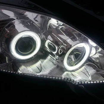 2VNT Automobilių Angel Eyes LED Automobilių Halo Žiedas Žibintai 12V 3W Dieniniai Žibintai 60MM ir 70MM 80MM 90MM 100MM 110MM 120MM Automobilių Šviesos DRL