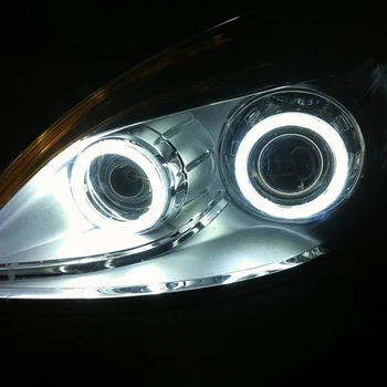 2VNT Automobilių Angel Eyes LED Automobilių Halo Žiedas Žibintai 12V 3W Dieniniai Žibintai 60MM ir 70MM 80MM 90MM 100MM 110MM 120MM Automobilių Šviesos DRL