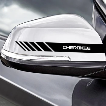 2VNT Automobilių Stilius galinio vaizdo Veidrodžio Pusėje Lipdukas Atspindintis Sporto Emblema Decal JEEP compass renegade Grand cherokee 