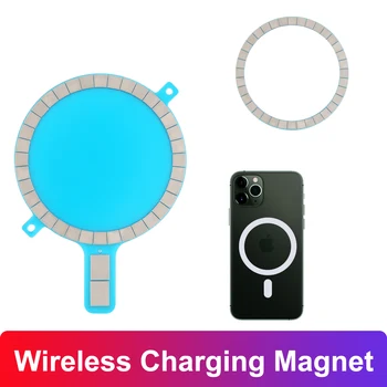 2VNT Belaidžių Įkrovimo Magnetas iPhone 12 11 Mini Pro 11 Max XS XR 8 Mobilųjį Telefoną Atveju Stiprus Magnetinis Galinį Dangtelį