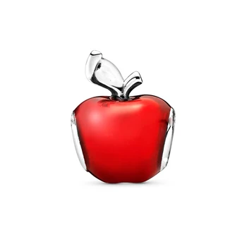 2vnt/daug 2020 Naujas Raudona Apple Žavesio Karoliukai, priedai veltiniams, vilna Tinka Originalaus Žavesio Prekės Apyrankės, Karoliai, bižuterijos Padaryti Dovana