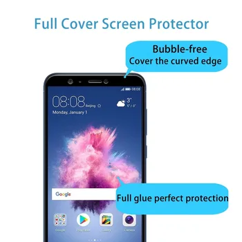 2vnt/Daug Visiškai Grūdintas Stiklas Huawei P Smart PAV LX1 L21 Z Screen Protector, P Smart Plus 2019 Padengti permatoma Plėvele Atveju