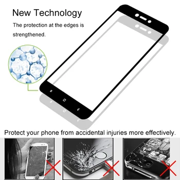2vnt Grūdintas Stiklas Xiaomi Redmi 4X Screen Protector, Pilnas draudimas Saugos Apsauginiai Stiklai Xiaomi Raudona mi 4X X4 Stiklo Plėvelės