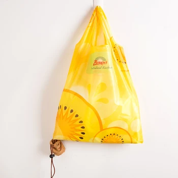 2VNT Kiwi kostiumas Karšto Pardavimo Daugkartinio naudojimo Pirkinių Krepšys Vaisių EKOLOGINIO Maisto Maišelis Poliesterio didelis sulankstomas užsakymą maišai su logo