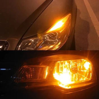 2vnt/komplektas Gintaro Automobilio Padėtį Stovėjimo Žibintai T10 168 194 2825 W5W 19SMD LED Lemputės Dropshipping