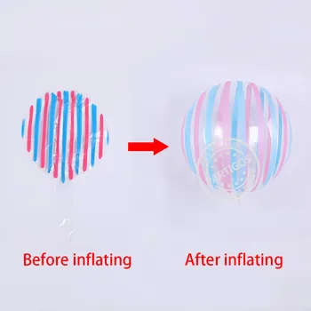 2vnt Kristalų Dryžuotas Burbulas balionai 18 colių Skaidrus Bobo Globos Vestuvių Baby Shower Gimtadieniu, Apdailos Naujųjų Metų