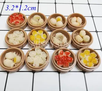 2vnt Miniatiūriniai Lėlių 1:6 masto Kinijos Ryžių Mini Chinses Virtuvės Desertas Makaronai Apsimesti, Maisto for1/6 Lėlės Virtuvės žaislai