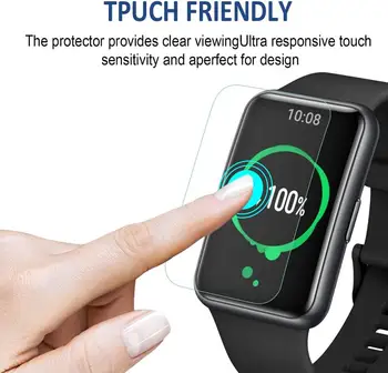 2vnt Minkštas Hidrogelio Aišku, Apsauginės Plėvelės Guard Apsaugos Huawei Žiūrėti Fit /Garbės Smart Watch ES Full Screen Protector Cover