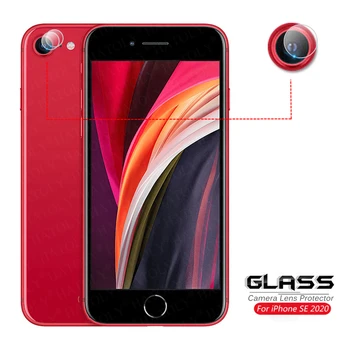 2VNT Objektyvas Grūdintas Stiklas iPhone SE 2020 7 8 6s 5 11 Pro XS Max Full Klijuoti Kameros Stiklo i telefoną s e se2020 Objektyvas Raštas