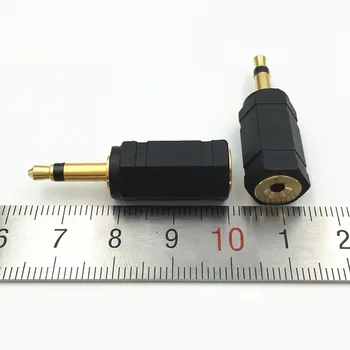 2vnt paauksuoti 3.5 Mono Male Plug-2,5 mm/3.5 mm Stereo Moterų Jack Audio Converter Adapteris Jungtis