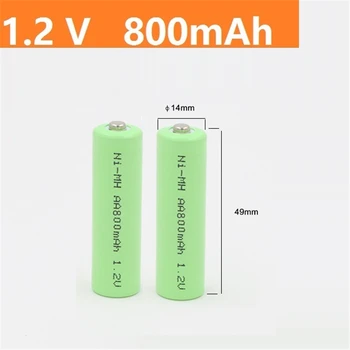 2vnt/rinkiniai Žalia AA 800mAh 1.2 V Quanlity Įkraunamos Baterijos AA NI-mh 1.2 V Įkraunamas 2A Baterija Baterias Bateria AA AA