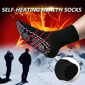 2vnt Savarankiškai Šildymo Sveikatos Priežiūros Kojinės Magnetinė Terapija, Patogus, Kvėpuojantis Pėdų Priežiūros Šiltos Kojinės