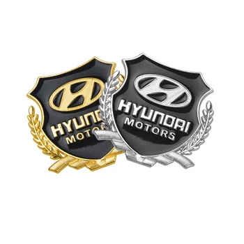 2vnt/Set Automobilių Liemens Šoninių Langų Dekoro Lipduko 3D Metalo Ženklelis Hyundai Accent Tucson i30 i40 i10 i20 Veloster IX35 ir t.t