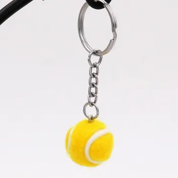 2vnt Teniso krepšys Pakabukas plastiko mini teniso kamuoliuką key chain mažų Ornamentais sportas reklamoje 
