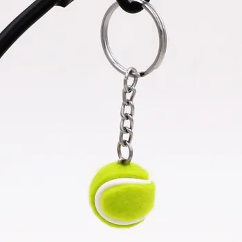 2vnt Teniso krepšys Pakabukas plastiko mini teniso kamuoliuką key chain mažų Ornamentais sportas reklamoje 