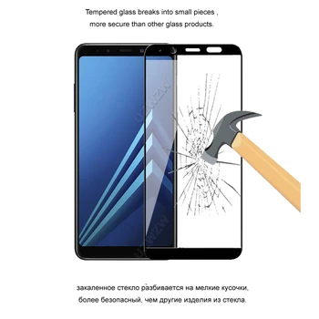 2vnt Visiškai Padengti Grūdinto Stiklo Samsung Galaxy A8 2018 A8 Plius 2018 Screen Protector Apsauginė Stiklo Samsung A8 A8 Plius