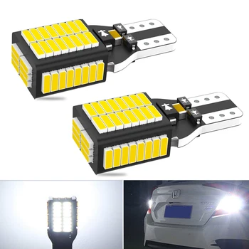 2X Super Šviesus Naujos T15 W16W WY16W LED Automobilių Uodega Stabdžių Lemputės, Posūkio Signalai, Auto Canbus Bcakup Atbulinės Lempos Šviesos 921 912 6000K