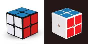 2X2 Magic cube 2 2 kubo 50mm greitis kišenėje lipdukas kubo galvosūkį profesinio švietimo žaislai vaikams