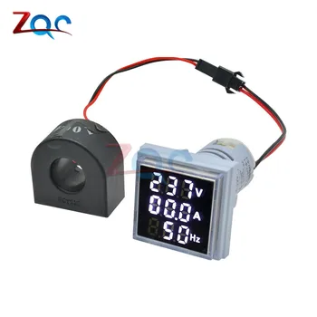 3 1. KS 60~500V Digital Voltmeter Ammeter HZ Hz Dažnio Matuoklis 22mm Dabartinis Įtampos Indikatorius, Testeris Amp Signalas, Šviesos diodų (LED)