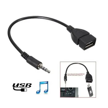 3.5 mm Male Audio AUX Lizdas, USB 2.0, A Tipo Moterų OTG Konverteris Adapterio Kabelis
