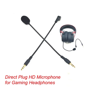 3.5 mm Mono/ Stereo/ 4 Polių HD Mikrofonu Žaidimų Ausinės Tiesiogiai Prijungti Kondensatoriaus Mikrofonas, Bluetooth, Laisvų 190mm