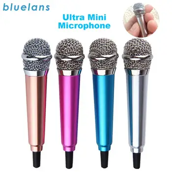 3.5 mm Stereo Ultra mini Piršto Mikrofonas Telefono KTV Dainuoti Karaoke Mikrofonas su Stovu, 