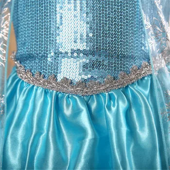 3-8 Metų Vaikams Baby Girl Blue Fancy Dress Užšaldyti Anna Elsa Cosplay Kostiumų, Suknelių Karalienė, Princesė Šalis Suknelė Tiulio Suknelės