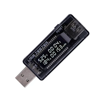 3 in 1 USB Testeris DC Voltmeter 4V~20V Voltas Metrui Įkroviklio Talpa Rodiklis, Ekranas Mobiliojo Baterija Detektorius 15% nuolaida