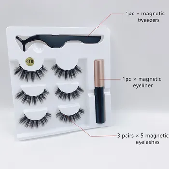 3 poros magnetinio blakstienų rinkiniai, magnetinis akių kontūro, magnetinio pincetu ir netikrų blakstienų rinkiniai išplėsti blakstienos didmeninės