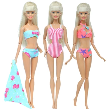 3 Vnt / Set Rankų Darbo Maudymosi Kostiumėlį Mišraus Stiliaus Seksualus Bikini Paplūdimys, Maudymosi Kostiumėliai, Drabužiai Drabužius Barbie Lėlės Priedai Vaikams, Žaislas