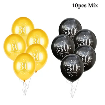 30 40 50 60 metų Gimtadienio Dekoracijas Suaugusiųjų Latekso Skaičius Balionas Konfeti Baloons 30 40 50-mečio proga Šalies Globos